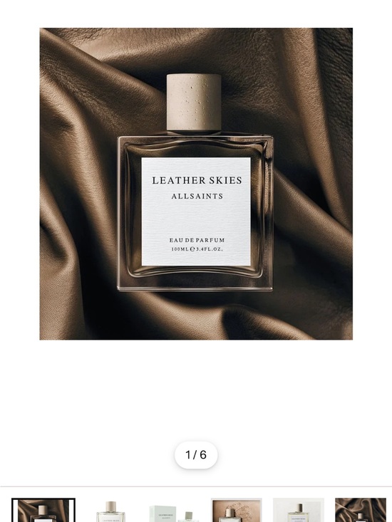 All Saints Other - AllSaints Leather Skies eau de Parfum 3.4 oz Clear Bottle with Cream Cap